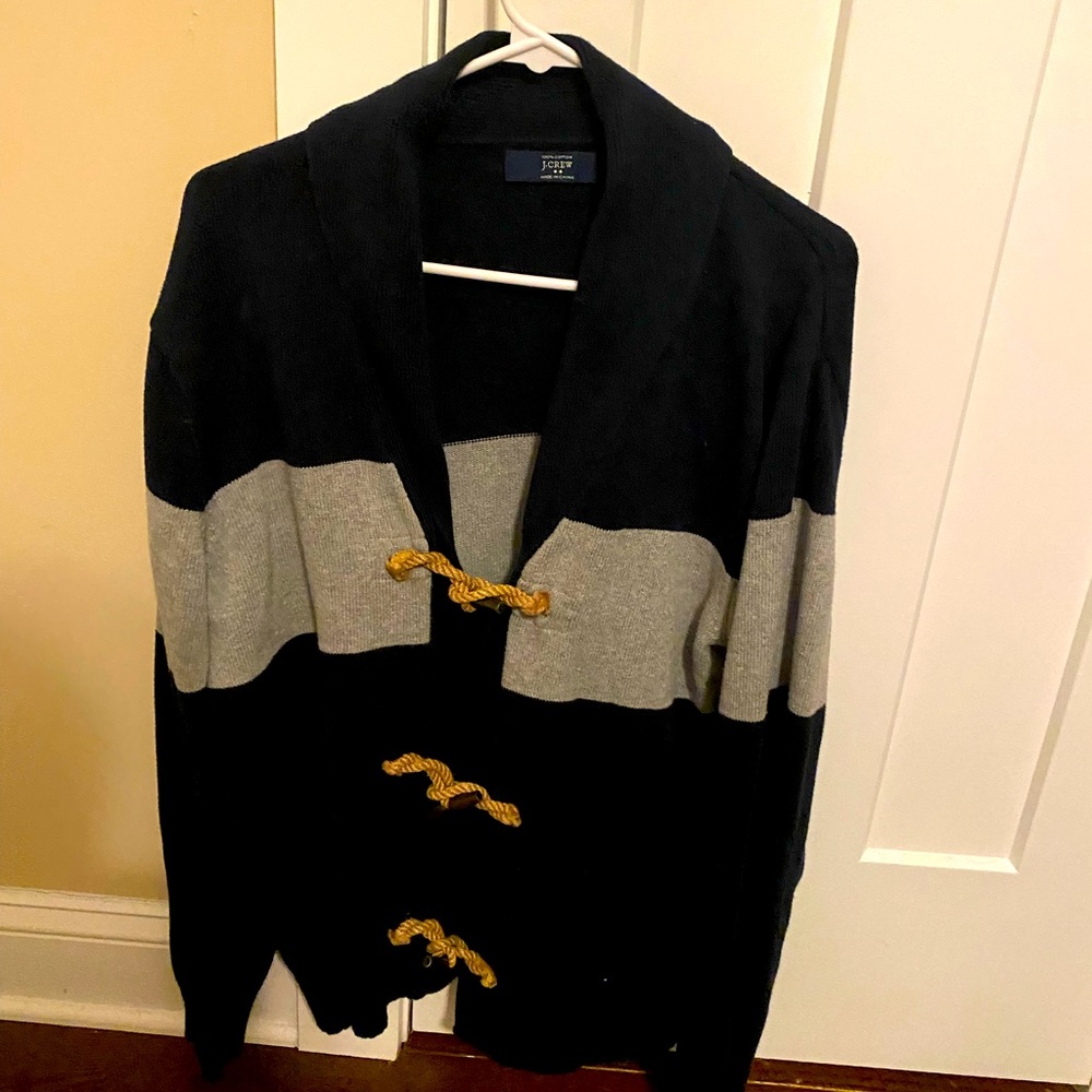 J Crew Navy & Grey Sweater